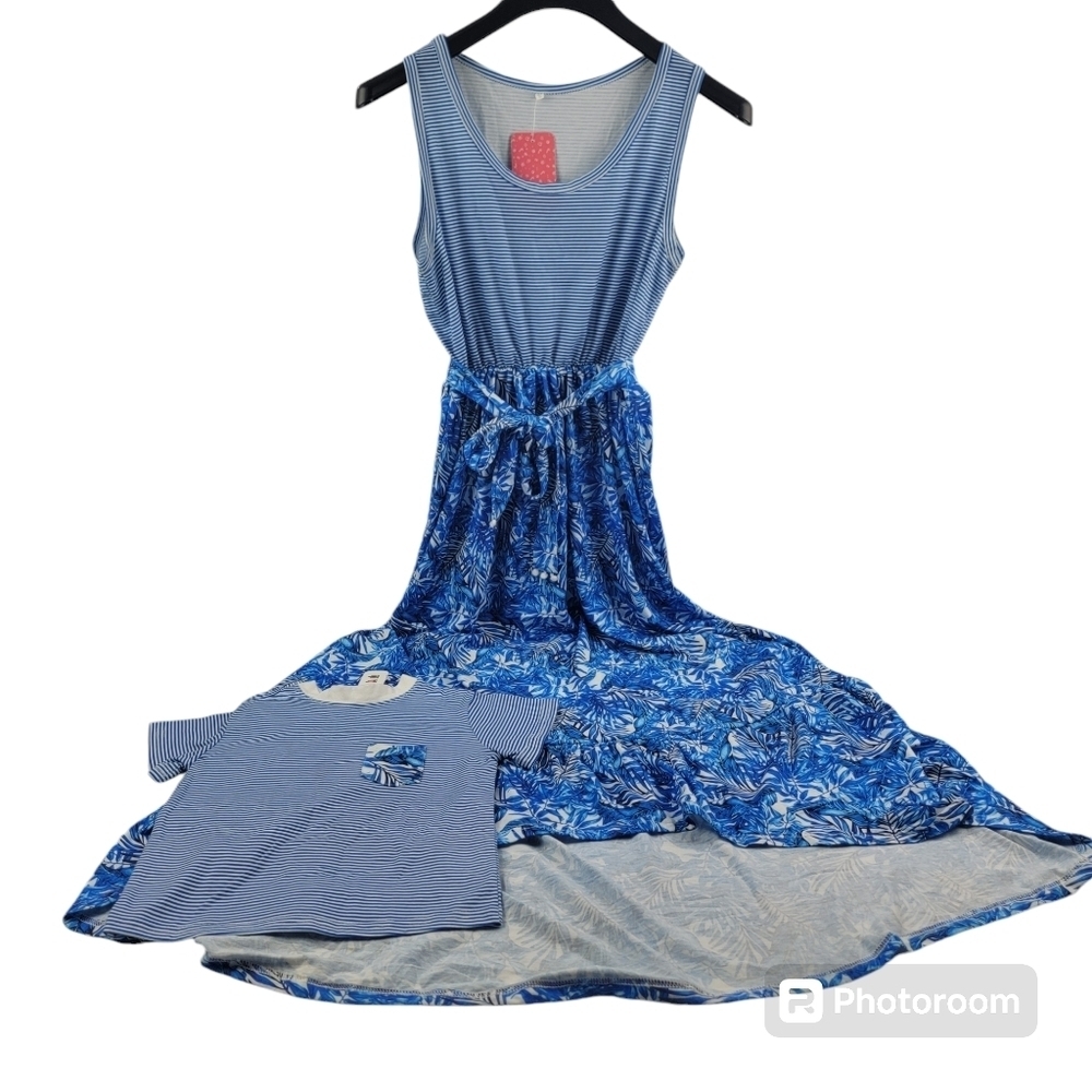 NWT Pat‎ Pat matching family dress and tshirt Mom Son outfits 2T & womens small